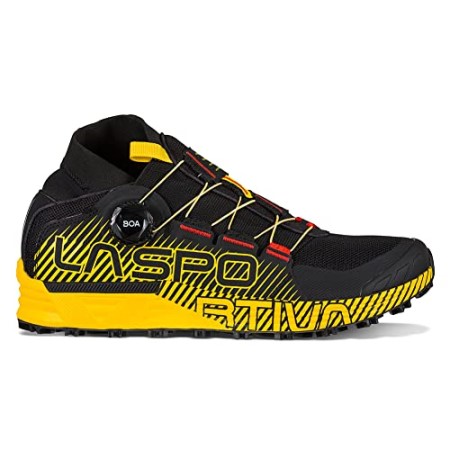 La Sportiva New Zealand Black Yellow Mens Cyklon Trail Running Shoes W Boa Lacing System - Image 2