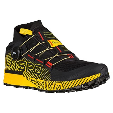 La Sportiva New Zealand Black Yellow Mens Cyklon Trail Running Shoes W Boa Lacing System