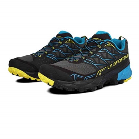 La Sportiva New Zealand Multicoloured Carbon Tropic Blue 000 Men Akyra Trail Running Shoes