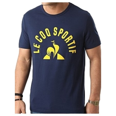 Le Coq Sport-Shirt Navy Yellow La Sportiva New Zealand