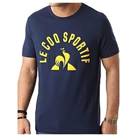 Le Coq Sport-Shirt Navy Yellow La Sportiva New Zealand