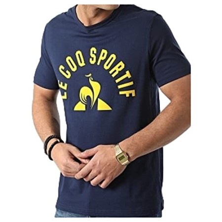 Le Coq Sport-Shirt Navy Yellow La Sportiva New Zealand
