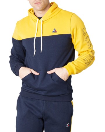 Le Coq Sportif Mens Saison 2 No.1 Logo Hoodie La Sportiva New Zealand Blue