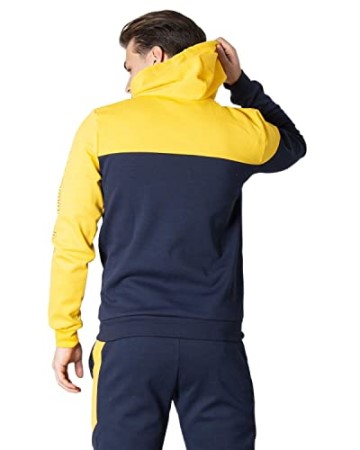 Le Coq Sportif Mens Saison 2 No.1 Logo Hoodie La Sportiva New Zealand Blue