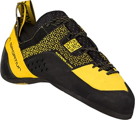Mens Katana Lace Rock Climbing Shoes Yellow Black La Sportiva New Zealand