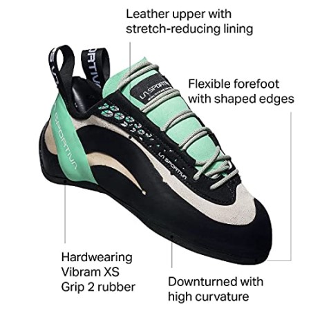 Womens Miura Rock Climbing Shoes La Sportiva New Zealand White Jade Green