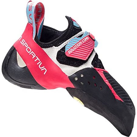Womens Solution Comp Rock Climbing Shoes Hibiscus Malibu Blue La Sportiva New Zealand
