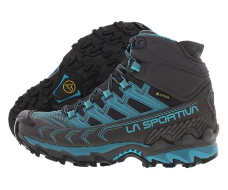 Womens Ultra Raptor Ii Mid Gtx Wide Hiking Boots La Sportiva New Zealand Carbon Topaz