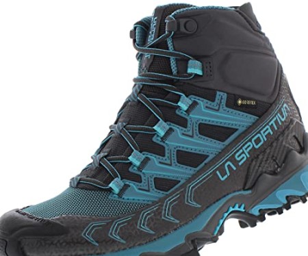 Womens Ultra Raptor Ii Mid Gtx Wide Hiking Boots La Sportiva New Zealand Carbon Topaz