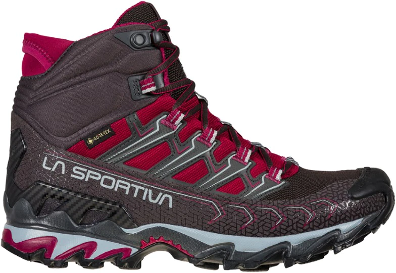 La Sportiva New Zealand Carbon Red Plum Ultra Raptor Ii Mid Gtx Hiking Boots