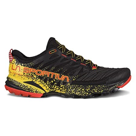 Mens Akasha Ii Trail Running Shoes Black Yellow La Sportiva New Zealand - Image 2