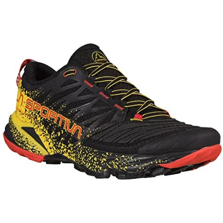 Mens Akasha Ii Trail Running Shoes Black Yellow La Sportiva New Zealand - Image 3